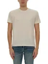 Tom Ford Crew Neck T-shirt In Lightweight Fabric In Gray