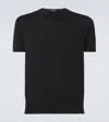 Tom Ford Black Stretch Cotton Crew Neck T-shirt In Black