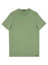 Tom Ford Cotton Jersey Crewneck T-shirt In Green