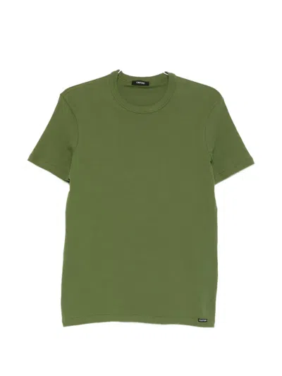 Tom Ford Logo-tag Jersey Underwear T-shirt Clothing In Green