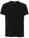 Tom Ford Black Stretch Cotton Crew Neck T-shirt In Grey