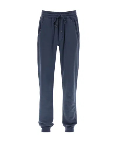 Tom Ford Cotton Track Pants In Blue