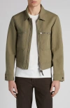 Tom Ford Cotton Trucker Jacket In Fg195 Olive