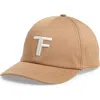 Tom Ford Cotton Twill Baseball Cap In Brown