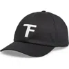 Tom Ford Cotton Twill Baseball Cap In Black