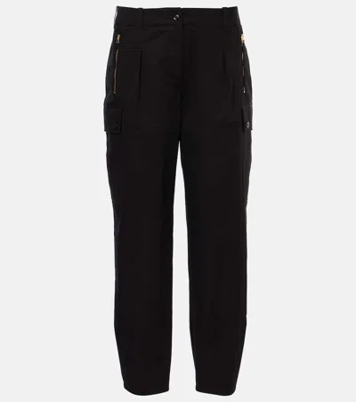 Tom Ford Cotton Twill Cargo Pants In Black