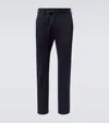 Tom Ford Cotton Twill Chinos In Blue