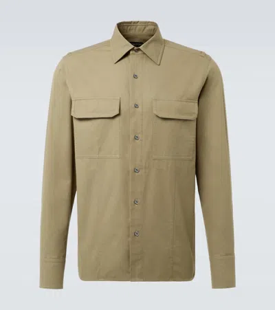 Tom Ford Cotton Shirt In Green