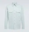 Tom Ford Cotton Twill Western Shirt In Blue
