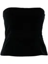Tom Ford Velvet Strapless Corset In Black