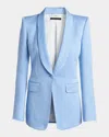Tom Ford Cotton Velvet Single-breasted Blazer In Blue