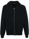 Tom Ford Slim-fit Cotton-blend Jersey Zip-up Hoodie In Black