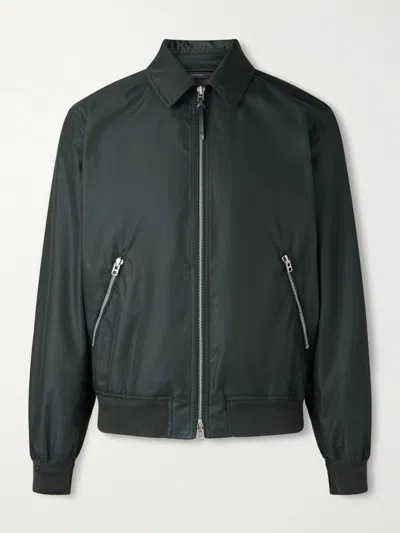 Tom Ford Cotton-blend Twill Blouson Jacket In Green