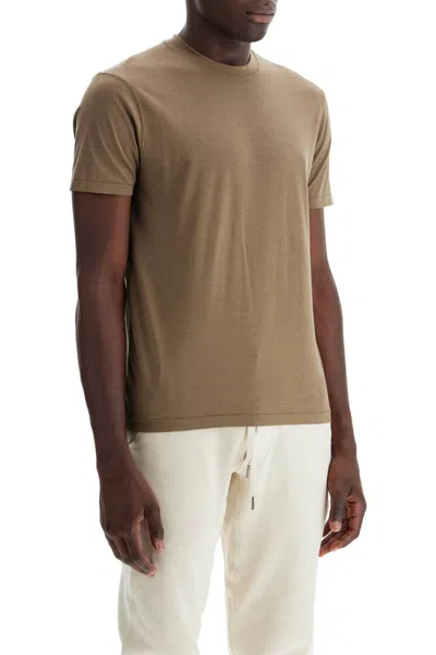 Tom Ford Cottono And Lyocell T-shirt In Green