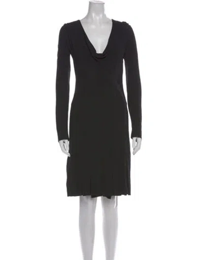 Pre-owned Tom Ford Cowl Neck Knee-length Dress In Black