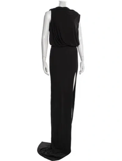 Pre-owned Tom Ford Cowl Neck Long Dress In Gray