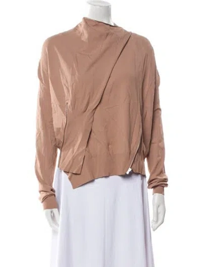Pre-owned Tom Ford Cowl Neck Long Sleeve Blouse In Neutral