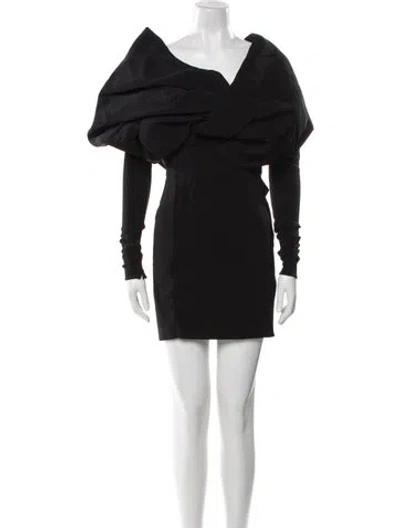 Pre-owned Tom Ford Cowl Neck Mini Dress In Black