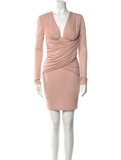 Pre-owned Tom Ford Cowl Neck Mini Dress In Pink