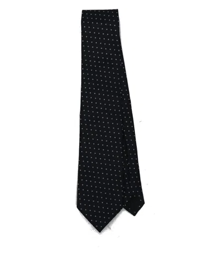 TOM FORD MICRO DOT ON WEAVE SILK TIE