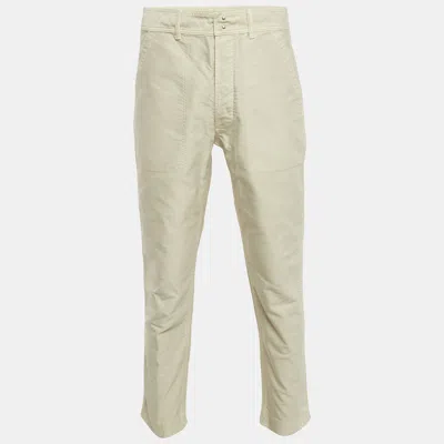 Pre-owned Tom Ford Cream Cotton Slim Fit Trousers M