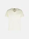 Tom Ford Cream Cotton T-shirt In Cream