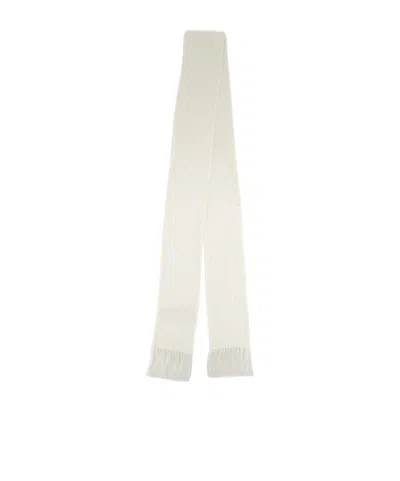 Tom Ford Cream Silk Scarf In White