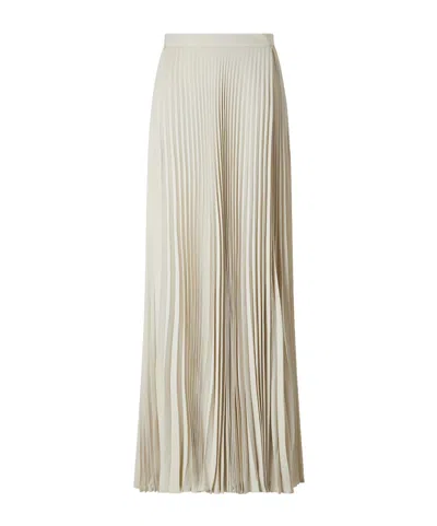 Tom Ford Creamwhite Pleated Maxi Skirt In Gold
