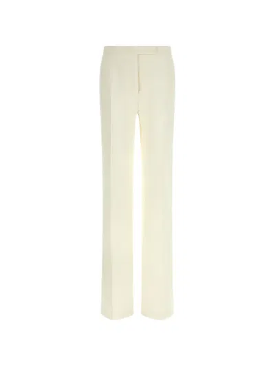Tom Ford Creased Tuxedo Trousers In White