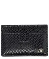 Tom Ford T-line Leather Cardholder In Black