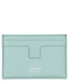 Tom Ford Slim Leather Cardholder Wallet With Compact Design In Lightblue