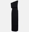 Tom Ford One-shoulder Ruched Gown In Black