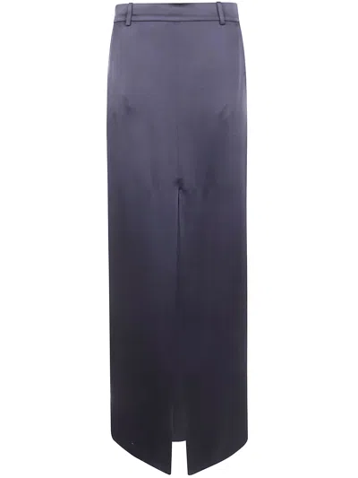 Tom Ford Crepe Envers Satin Tailored Skirt In Black