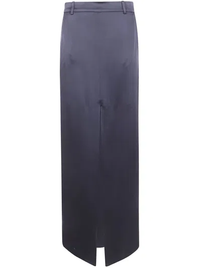 Tom Ford Crepe Envers Satin Tailored Skirt Clothing In Blue