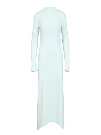 Tom Ford Crepe Jersey Long Sleeve Evening Dress Dresses Light Blue