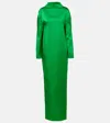 Tom Ford Crêpe Satin Gown In Green