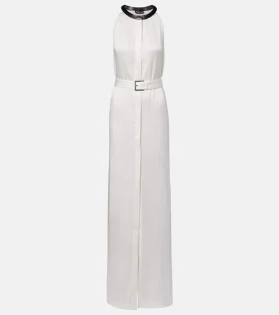 Tom Ford Crêpe Satin Maxi Dress In Multi