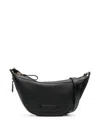 Tom Ford Black Crescent Leather Shoulder Bag In Black