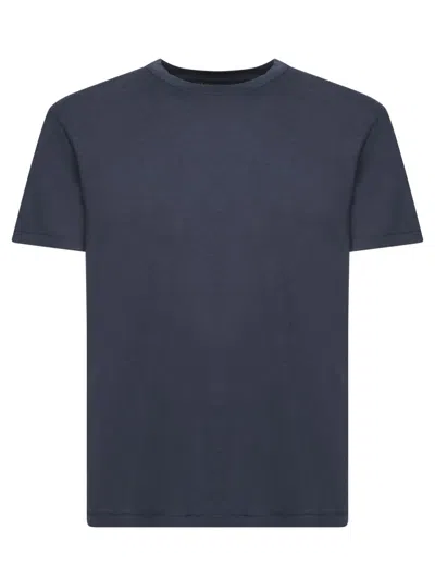 Tom Ford Crew Neck Plain Design Short Sleeves In Blue