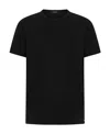 Tom Ford Black Stretch Cotton Crew Neck T-shirt In Black