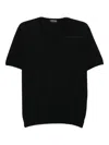 Tom Ford Crew Neck Cotton T-shirt In Black