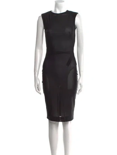 Pre-owned Tom Ford Crew Neck Knee-length Dress In Black