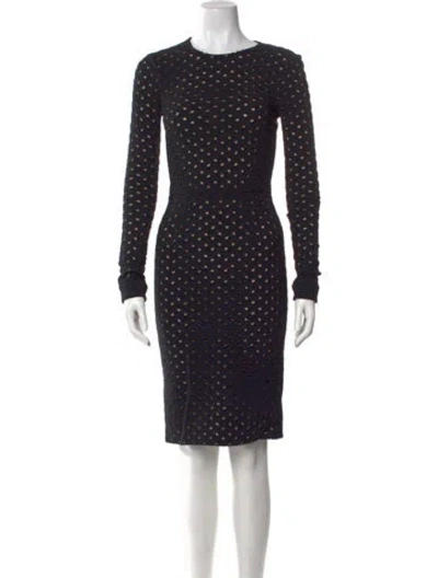 Pre-owned Tom Ford Crew Neck Knee-length Dress In Black
