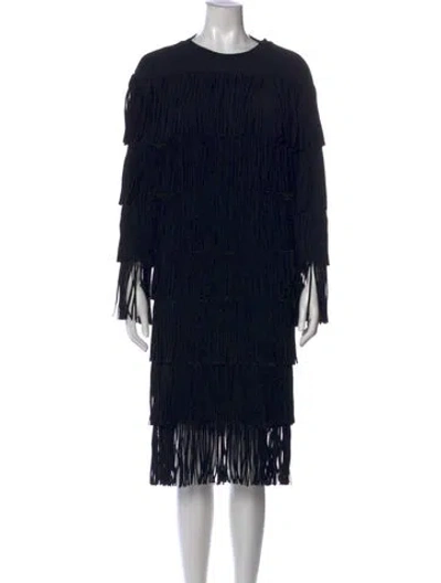 Pre-owned Tom Ford Crew Neck Knee-length Dress In Black