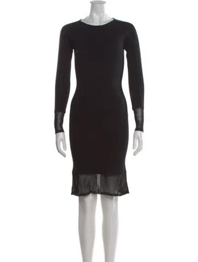 Pre-owned Tom Ford Crew Neck Knee-length Dress In Black