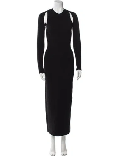 Pre-owned Tom Ford Crew Neck Long Dress In Black
