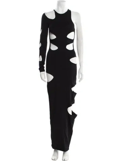 Pre-owned Tom Ford Crew Neck Long Dress In Black