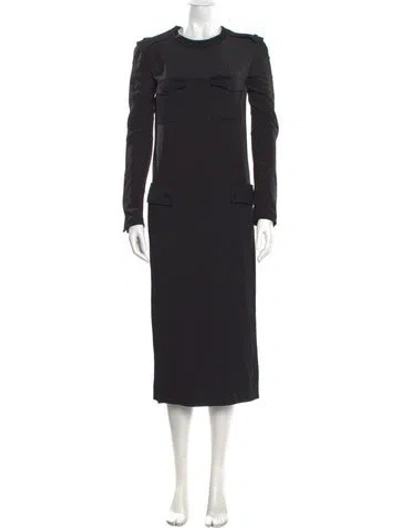 Pre-owned Tom Ford Crew Neck Long Dress In Black