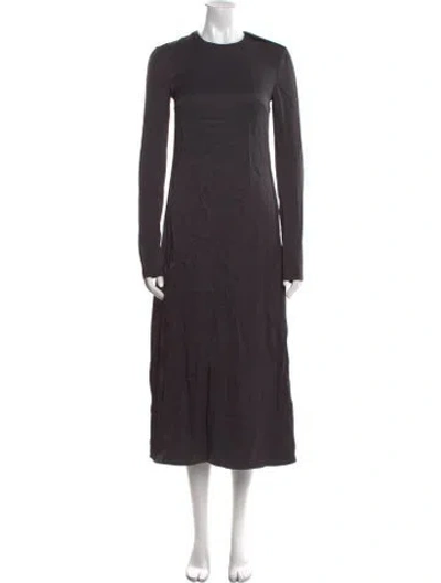 Pre-owned Tom Ford Crew Neck Long Dress In Gray