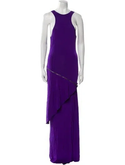 Pre-owned Tom Ford Crew Neck Long Dress In Purple